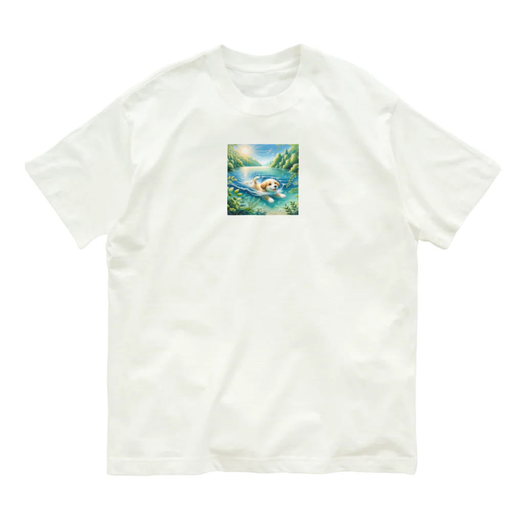 hayato0402の泳ぐわんこ Organic Cotton T-Shirt