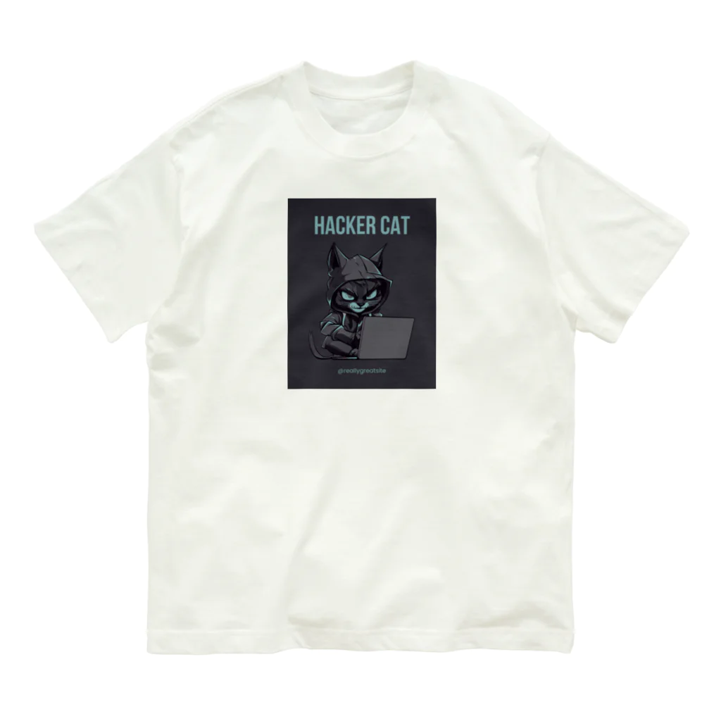 SINOBI7のはっかーきゃっと Organic Cotton T-Shirt