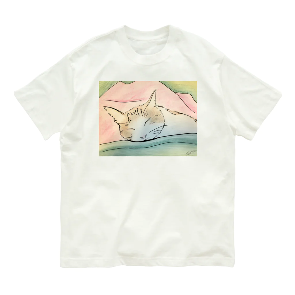 ハンドメイドSaoriのねこ♡寝子 Organic Cotton T-Shirt