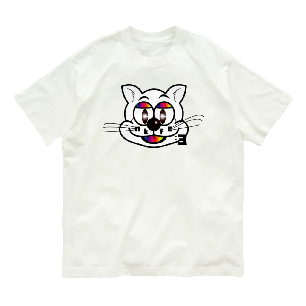 NKFE3のNKFEオリジナルキャット オーガニックコットンTシャツ