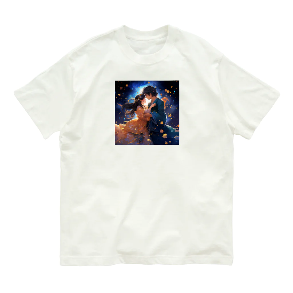 AQUAMETAVERSEの七夕の夜彦星と織り姫　なでしこ1478 Organic Cotton T-Shirt