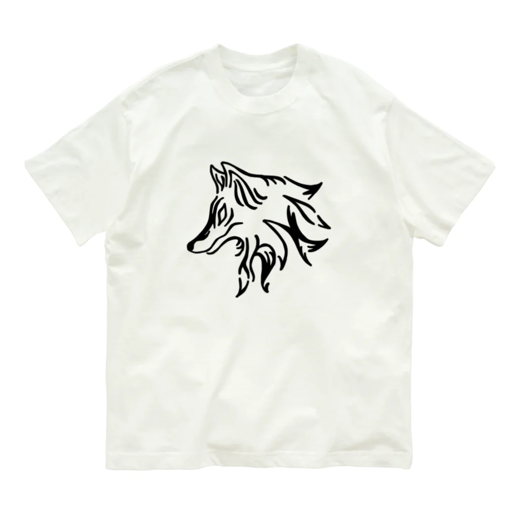 ぽんsの狐 オーガニックコットンTシャツ