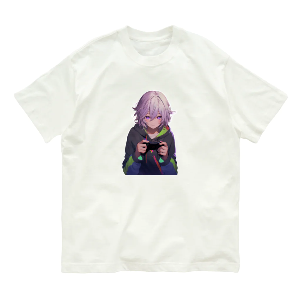 AICreaterのゲーミングBoy No.1 オーガニックコットンTシャツ