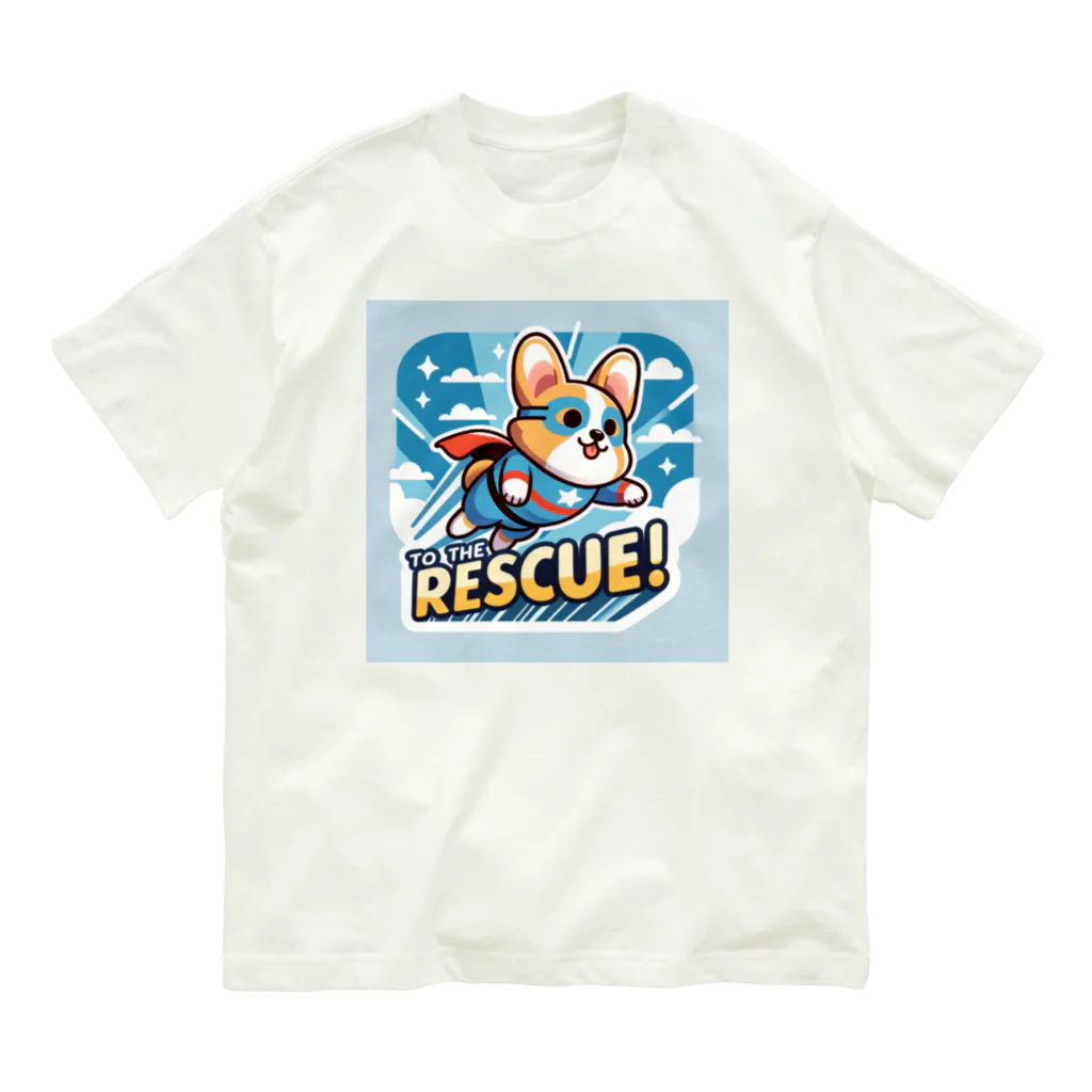 keikei5の柴犬の可愛らしいレスキュー犬 Organic Cotton T-Shirt