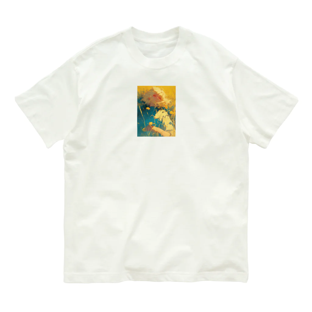 AQUAMETAVERSEの昼寝　なでしこ1478 オーガニックコットンTシャツ