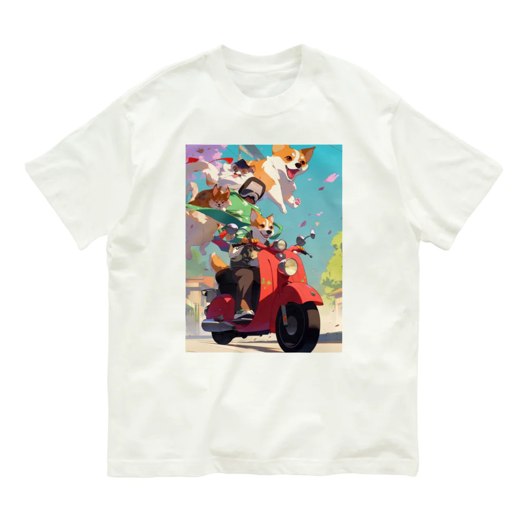 AQUAMETAVERSEのワンちゃん休日を楽しむ　なでしこ1478 Organic Cotton T-Shirt