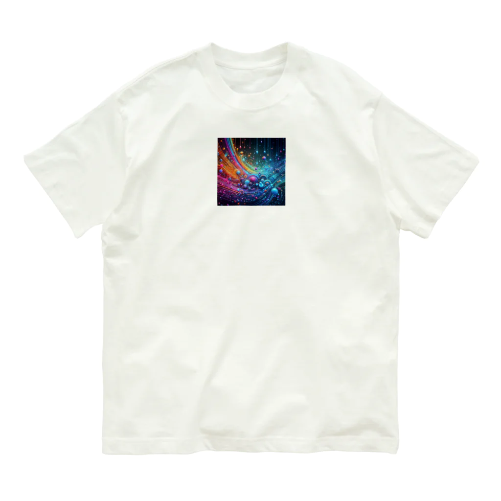 Hinyamiの虹のしずく オーガニックコットンTシャツ