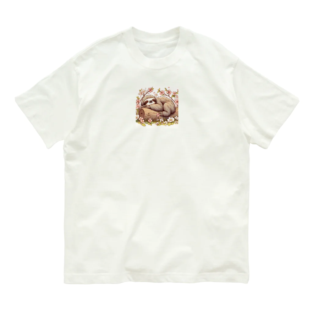 kyokingの春のうたた寝ナマネモノ オーガニックコットンTシャツ