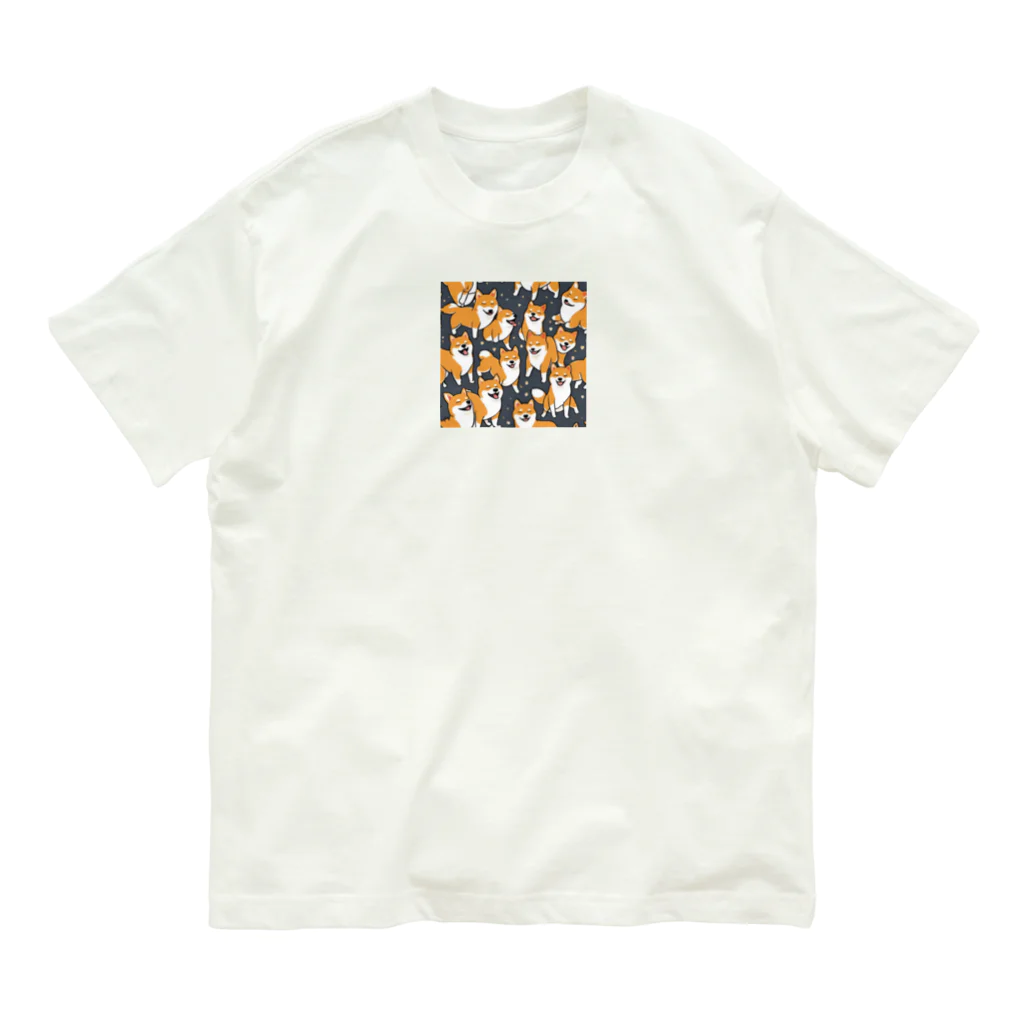 柴犬大好きマンのたくさんの柴犬ちゃん Organic Cotton T-Shirt