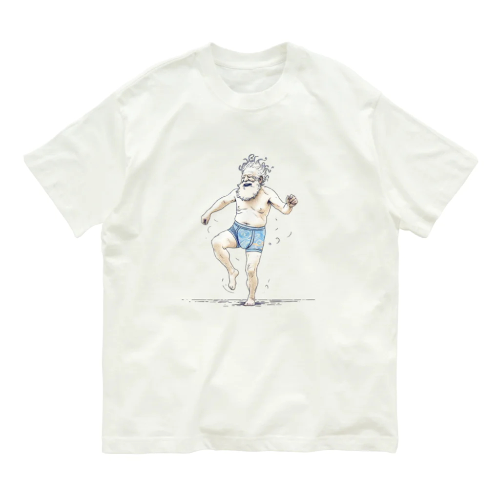 モアイくん。の陽気なおじいちゃん Organic Cotton T-Shirt