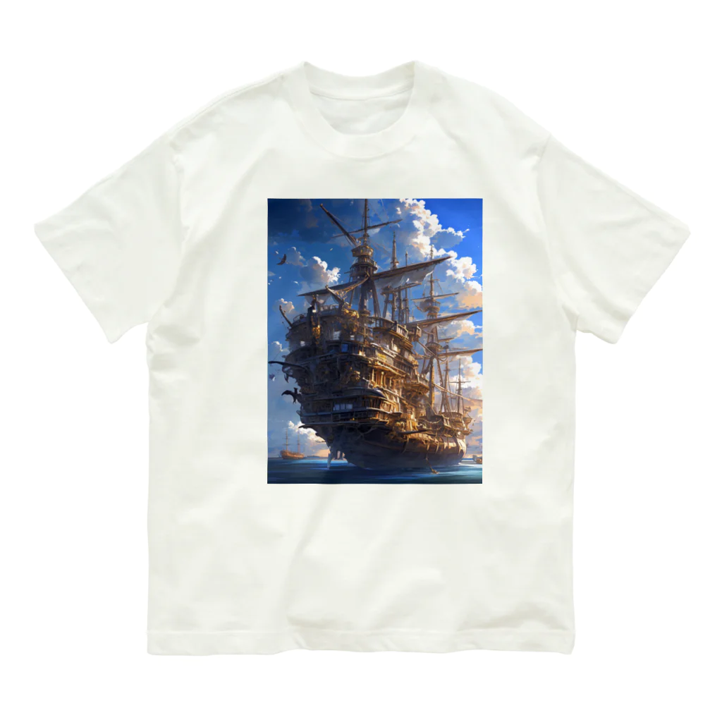 AQUAMETAVERSEの海賊船　なでしこ1478 Organic Cotton T-Shirt