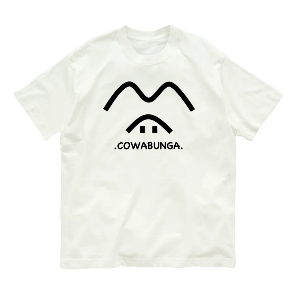 .COWABUNGA.の.COWABUNGA. ベーシックロゴ（黒） Organic Cotton T-Shirt