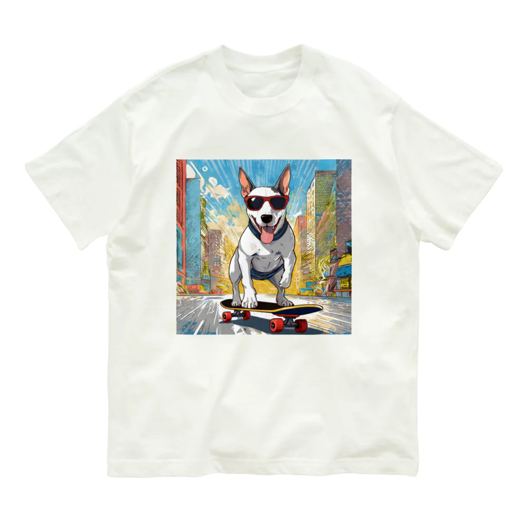 Bull Terrier Paradeの🛹スケーターヴィンセント Organic Cotton T-Shirt