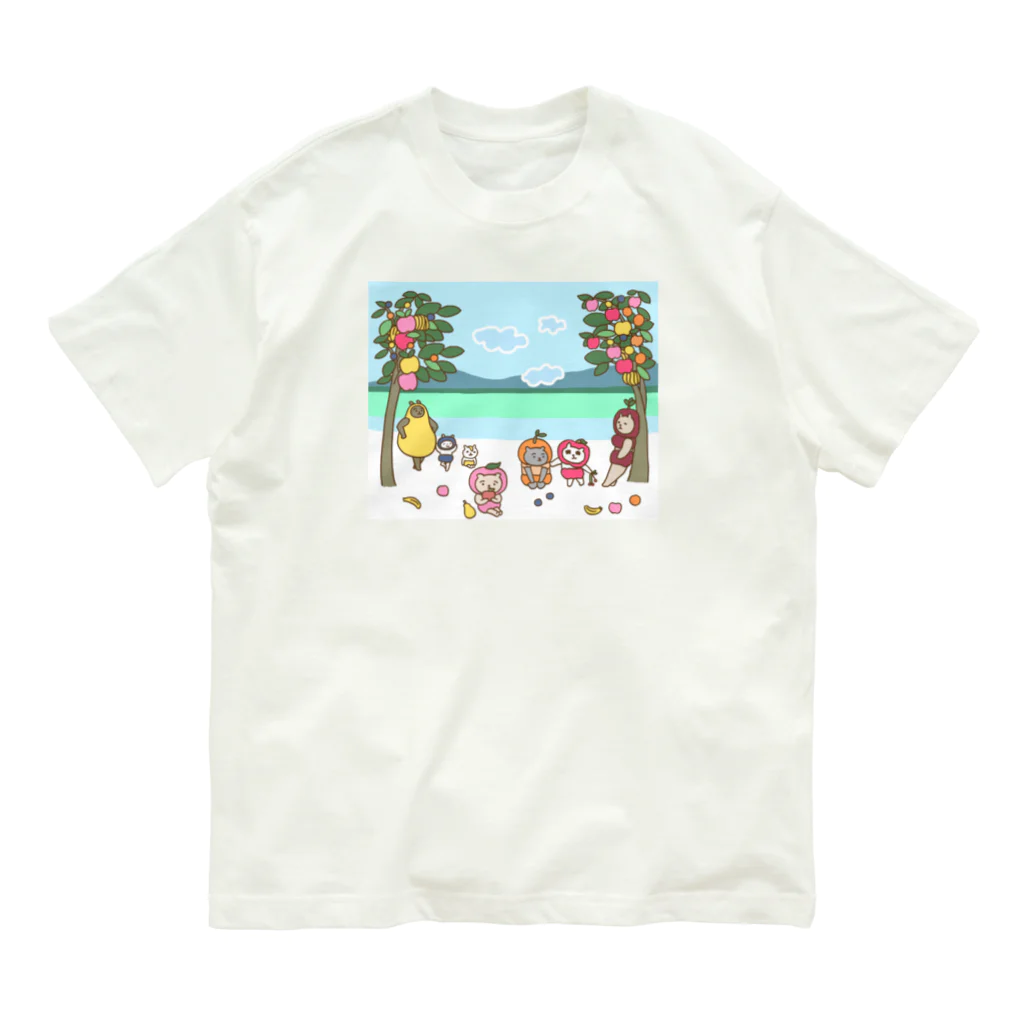 ねずみさんのブティックのフルーツの楽園 オーガニックコットンTシャツ