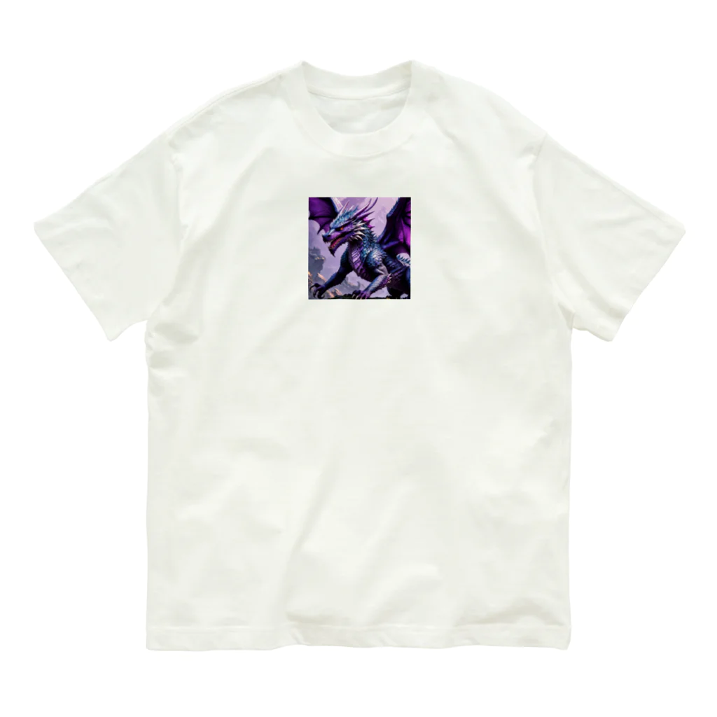 cotaro_worksの勇敢なドラゴン フラットベクトル オーガニックコットンTシャツ