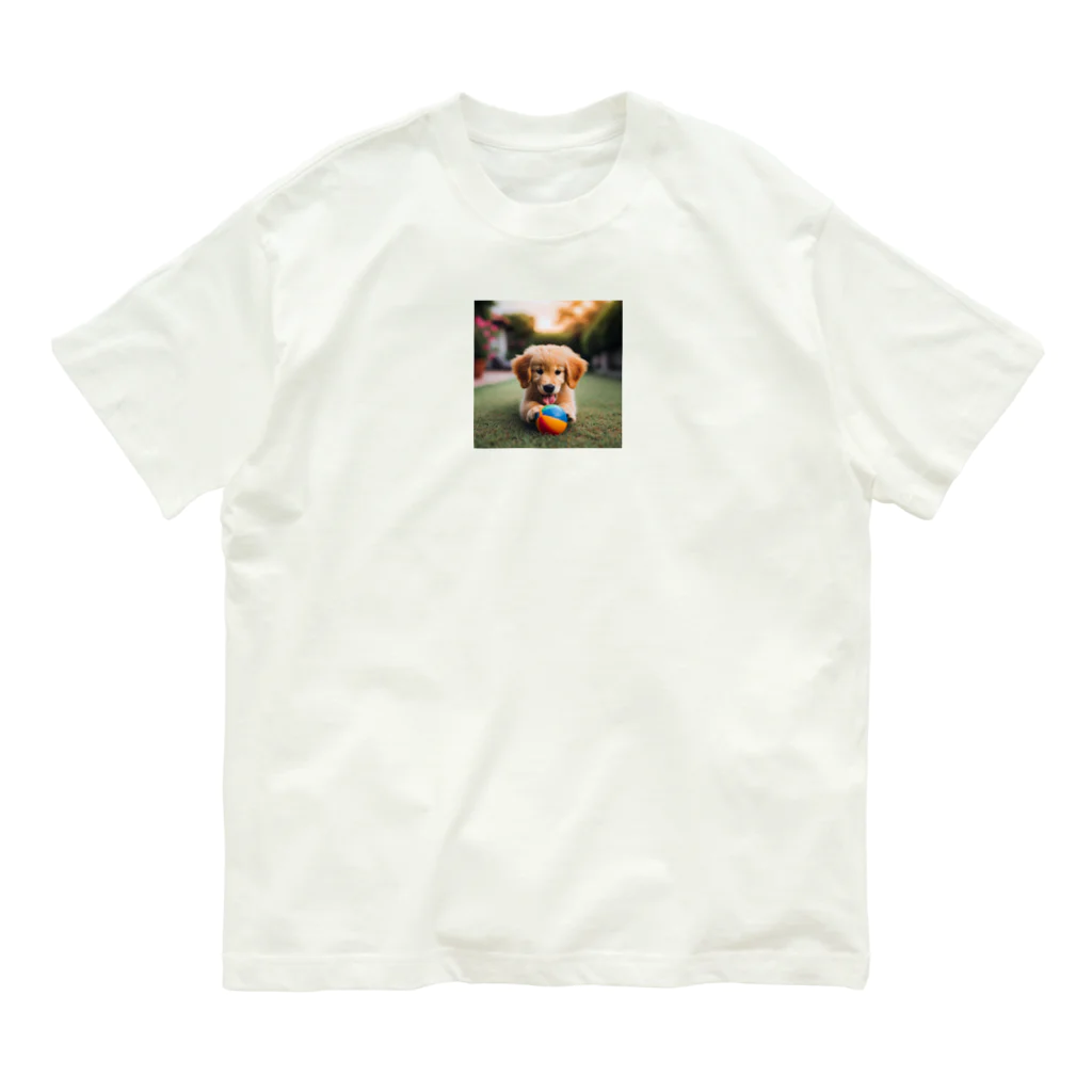 DOG SHOP🐕のかわいい犬 Organic Cotton T-Shirt