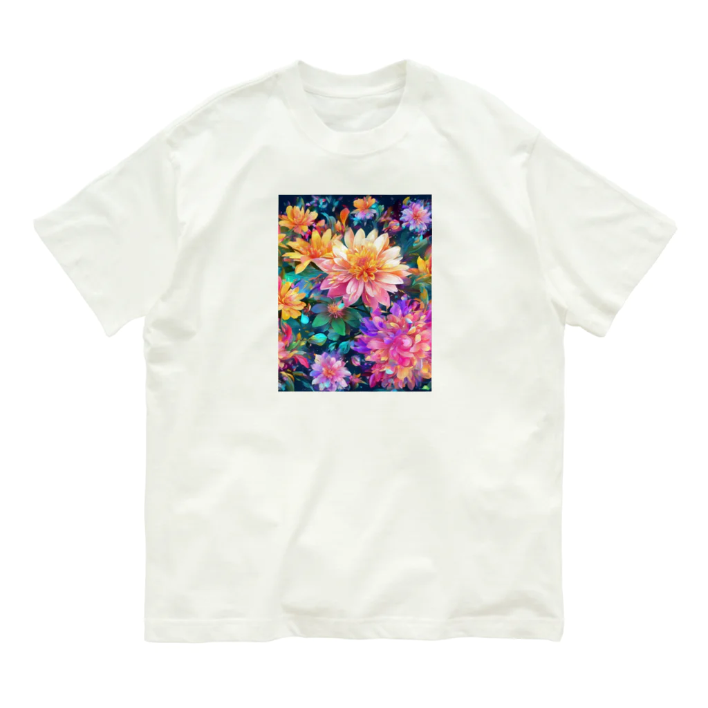 モノモノクローゼットの花々 オーガニックコットンTシャツ