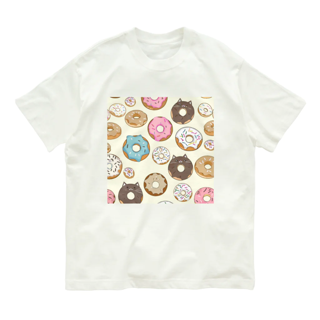 パキュラSHOPのドーナツ、時々ネコドーナツ Organic Cotton T-Shirt