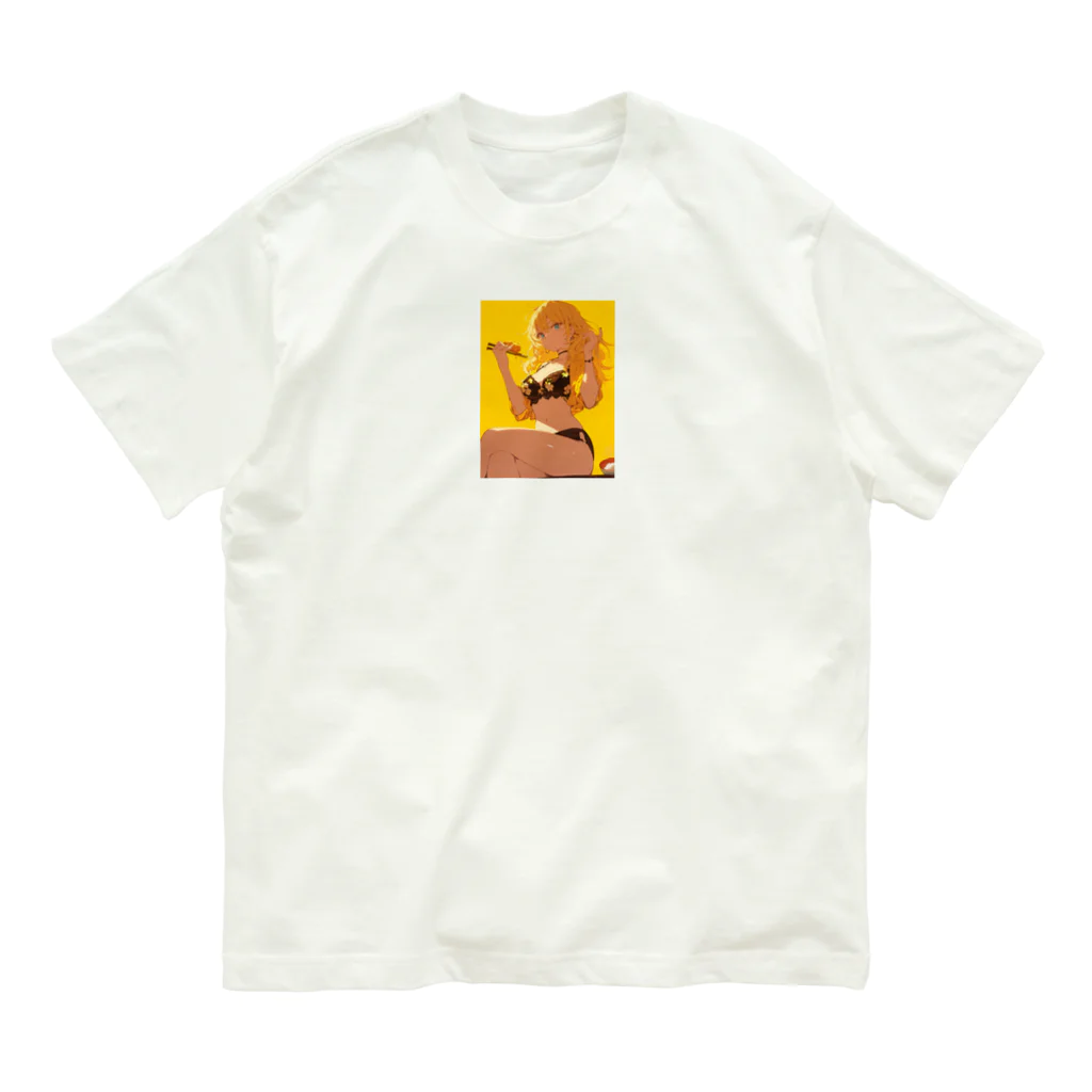 AQUAMETAVERSEの黄金色のおやつ時間 Marsa 106 Organic Cotton T-Shirt