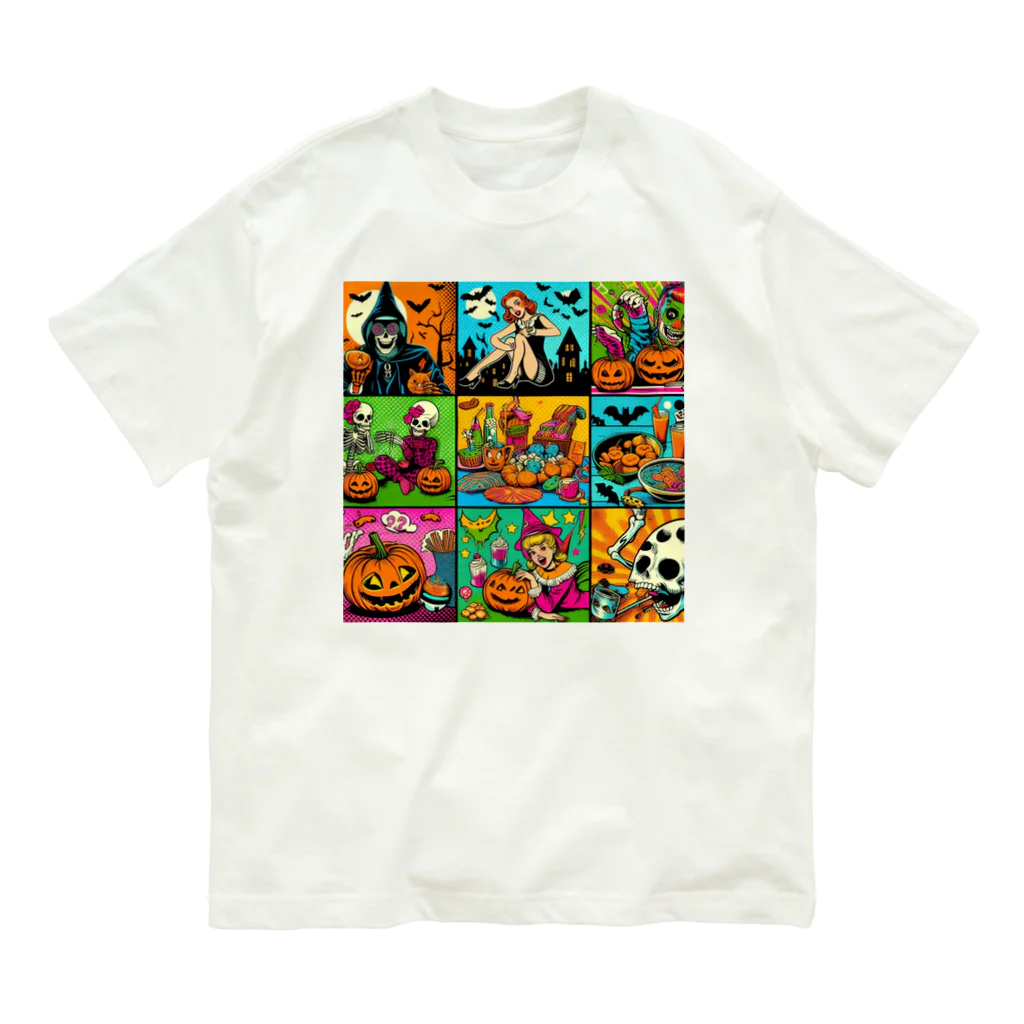 momonekokoのアメコミ風ハロウィン Organic Cotton T-Shirt