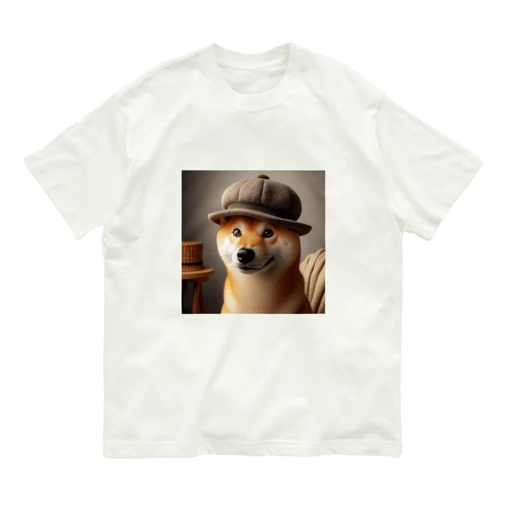 ANTARESのおでかけ柴犬 オーガニックコットンTシャツ