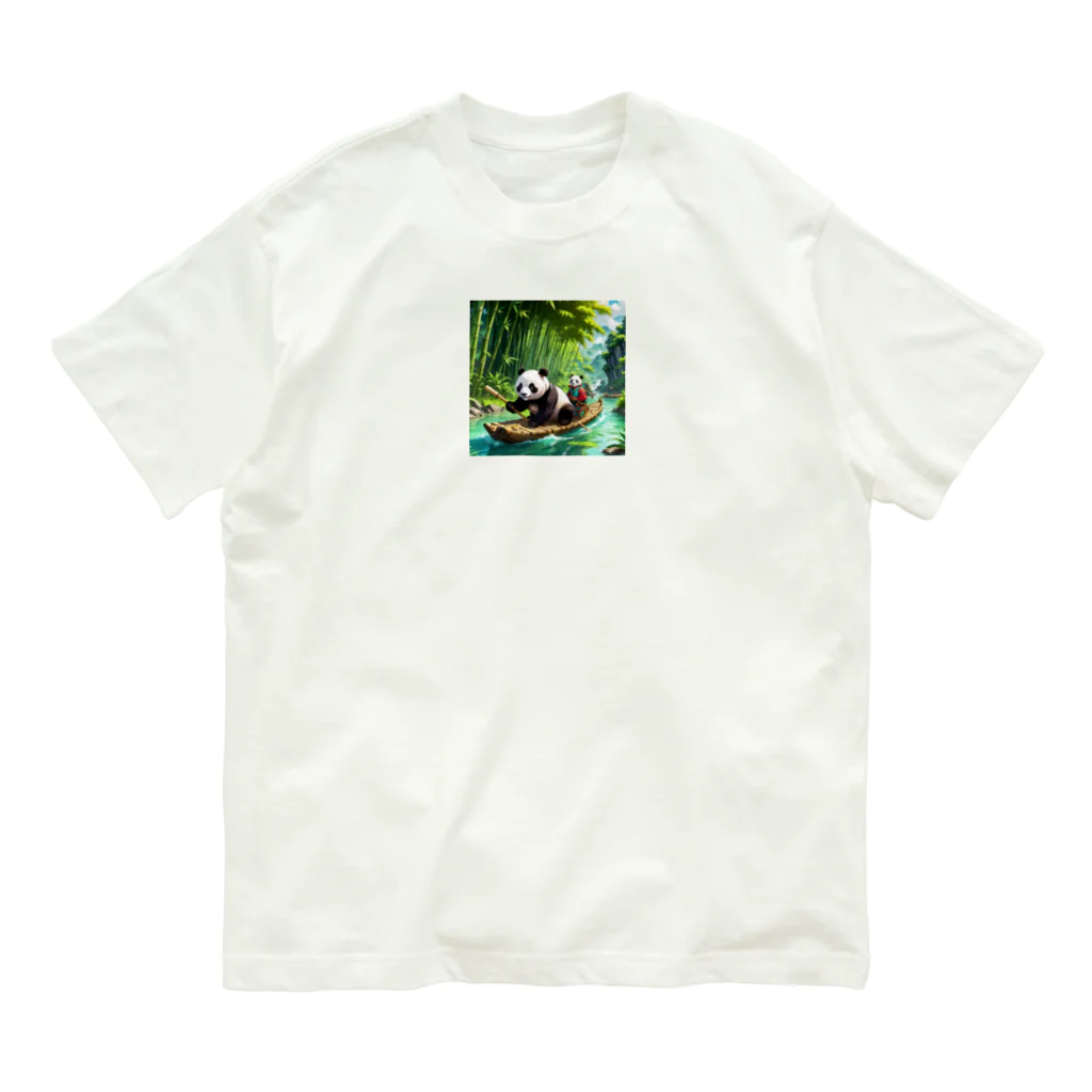 nagisa_riumanの冒険パンダ Organic Cotton T-Shirt