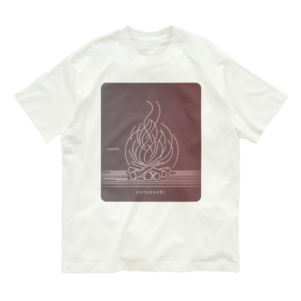 sotoasobiのsotoasobi -takibi- オーガニックコットンTシャツ