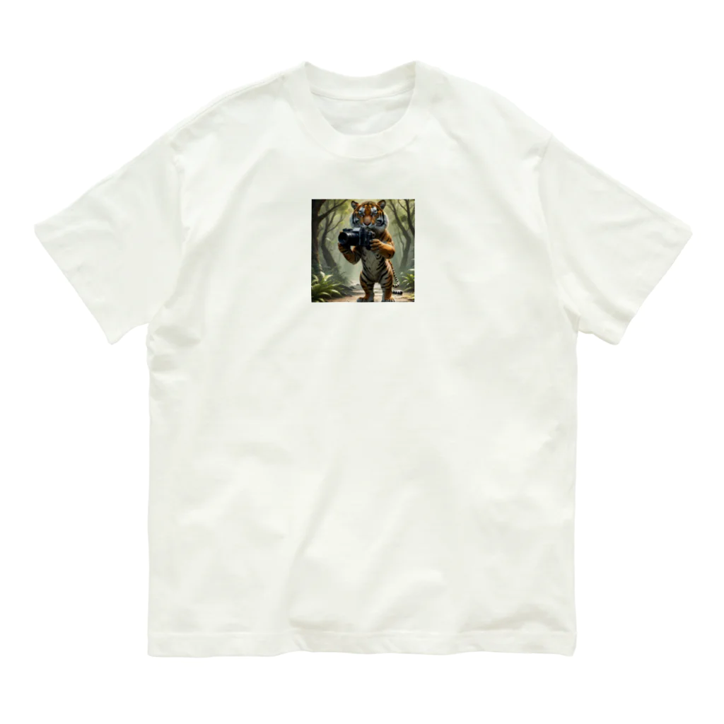 Karokaronすとあのタイガーカメラマン Organic Cotton T-Shirt