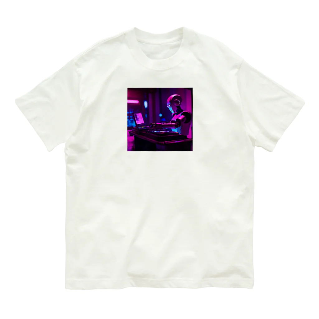 パワドラのDJロボット2 オーガニックコットンTシャツ