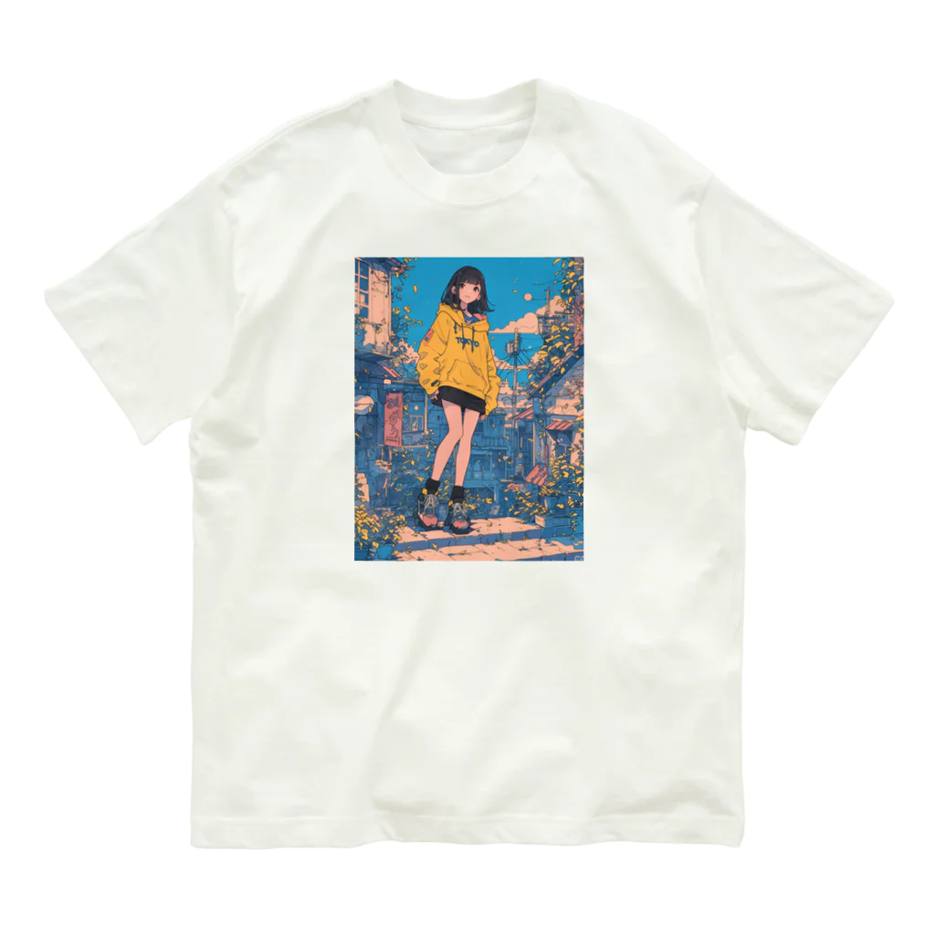 Kazuya Satoの昭和テイストカラフルPOPガーリー Organic Cotton T-Shirt