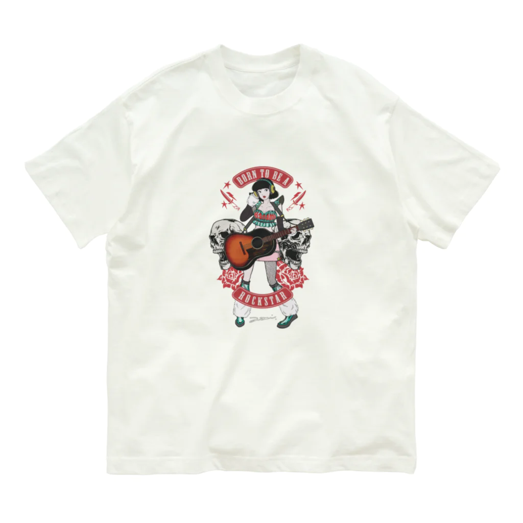 HANAMIの花心ROCKシリーズ オーガニックコットンTシャツ