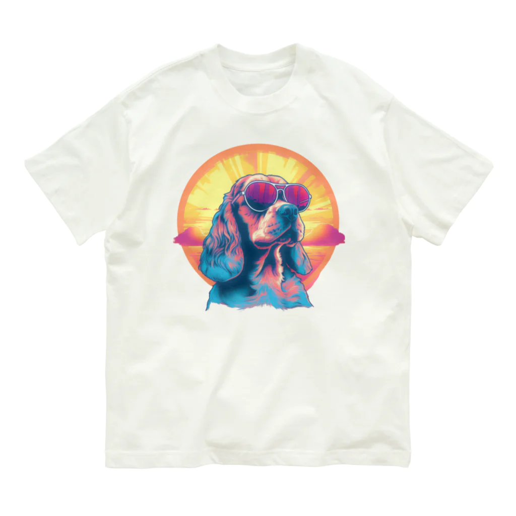 dogsdream8246のcocker sunset Organic Cotton T-Shirt