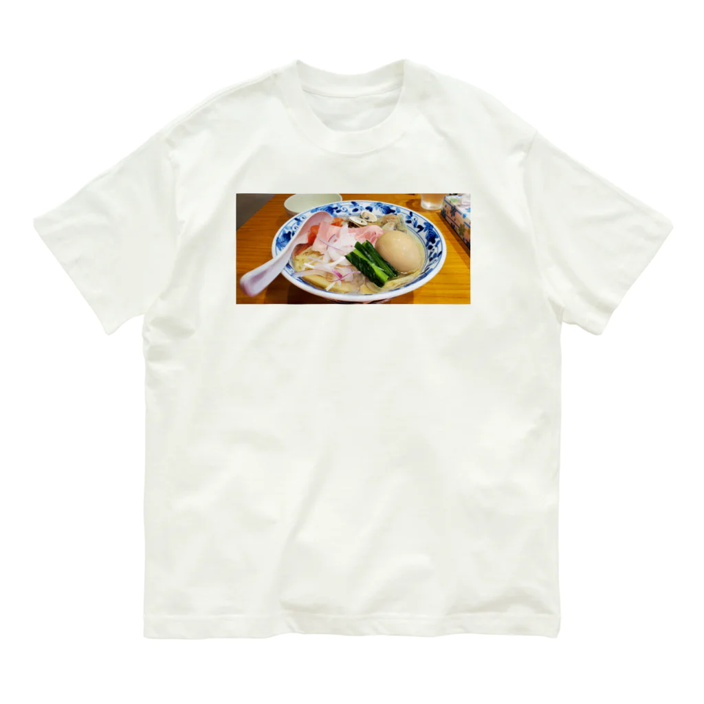 Japanstreetのラーメン　旨い　激うまラーメン　塩味 オーガニックコットンTシャツ