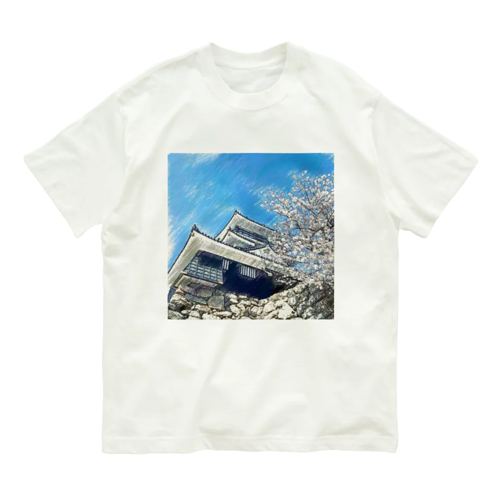 ピヨるっちの【浜松城】フォトアート Organic Cotton T-Shirt