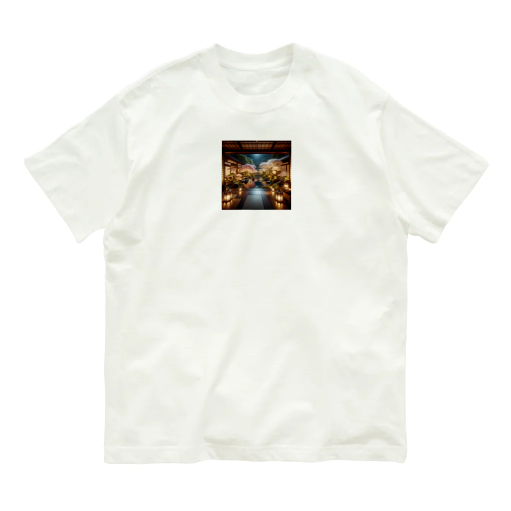 美女 アニメ 風景 おすすめの広大な日本庭園 Organic Cotton T-Shirt