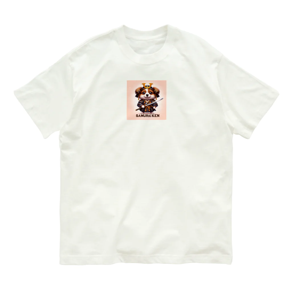 jumping坊主の侍犬 Organic Cotton T-Shirt