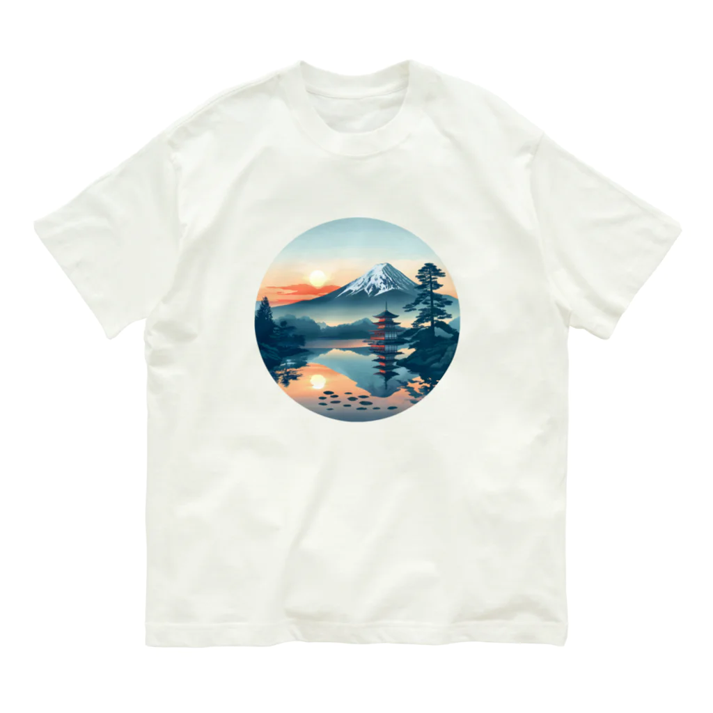 Stylo Tee Shopの和風お寺の景色 オーガニックコットンTシャツ