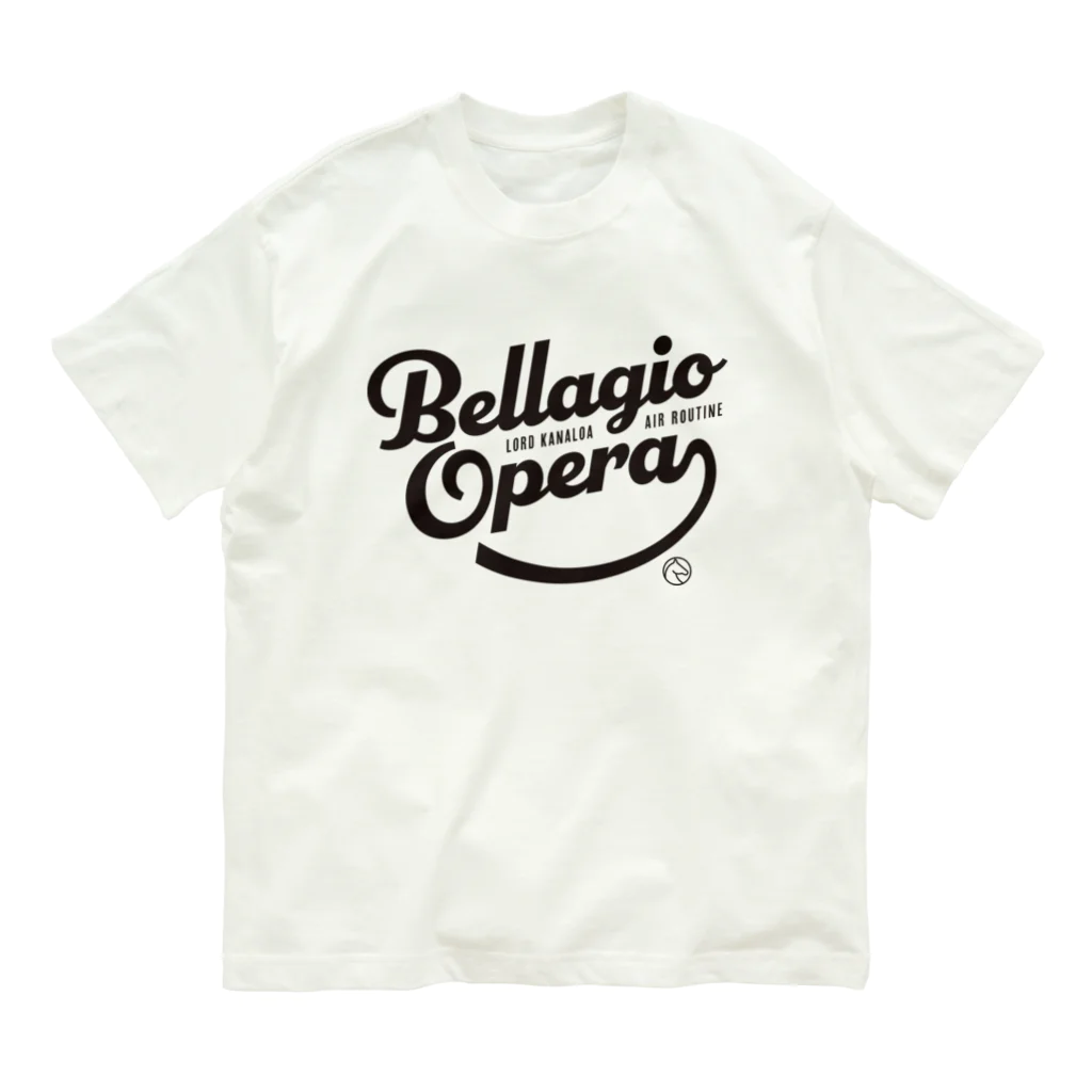 競馬おしゃれグッズ製作所のベラジオオペラ（タイポグラフィBLACK） Organic Cotton T-Shirt