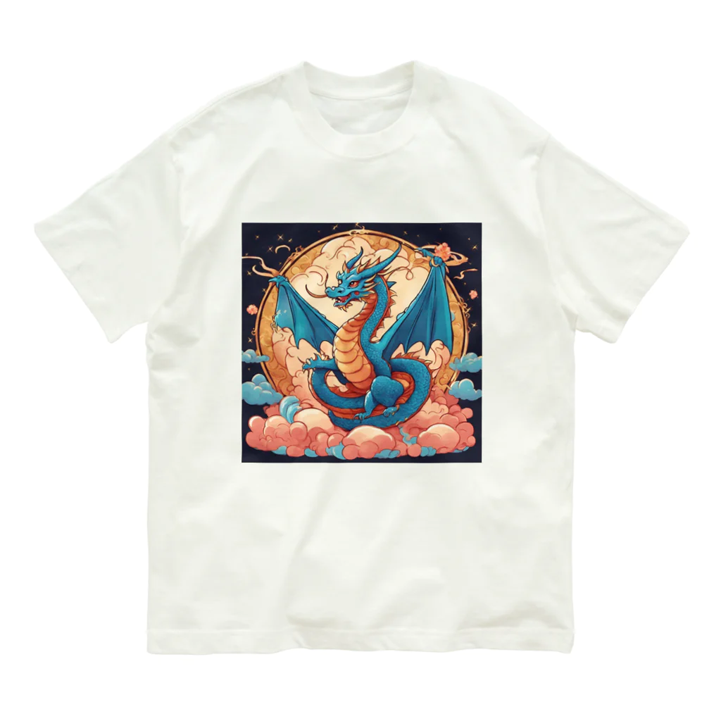 the blue seasonの昇華する守護龍 Organic Cotton T-Shirt