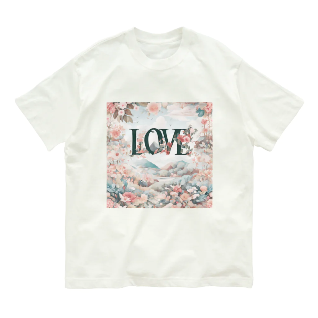 G’s shopの花love オーガニックコットンTシャツ