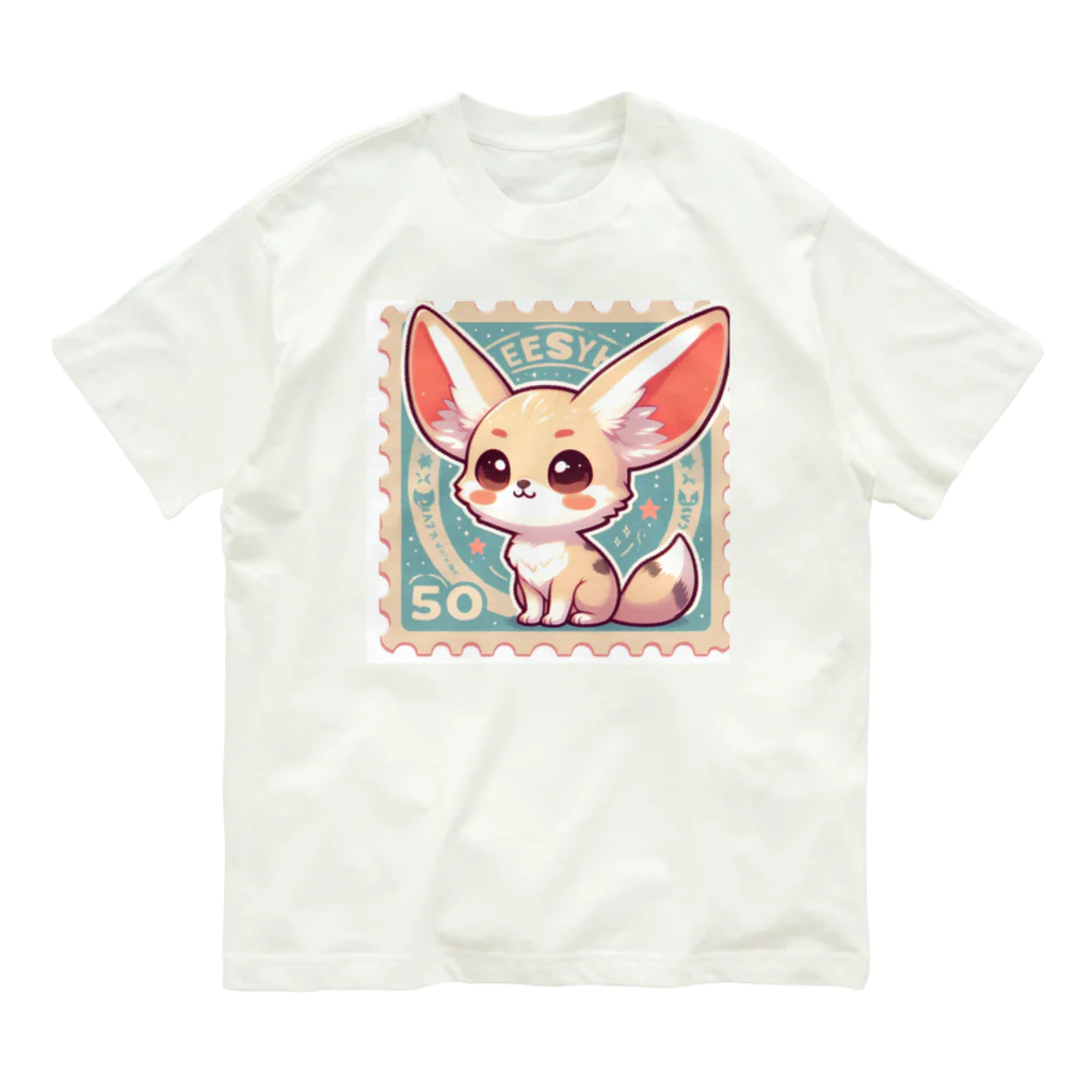 ゆうちゃんNFTいいねの耳長が可愛いフェネックちゃん Organic Cotton T-Shirt