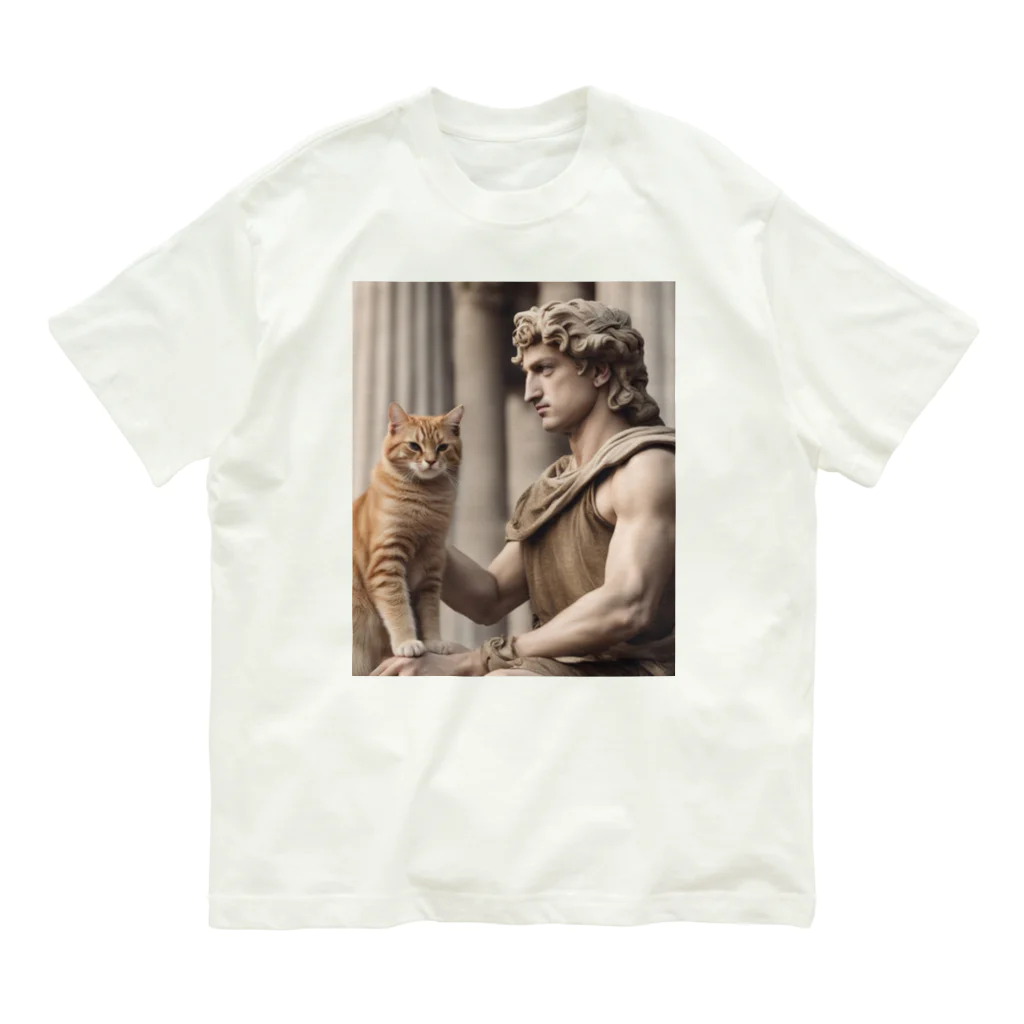 USGのネコと彫刻作品 Organic Cotton T-Shirt