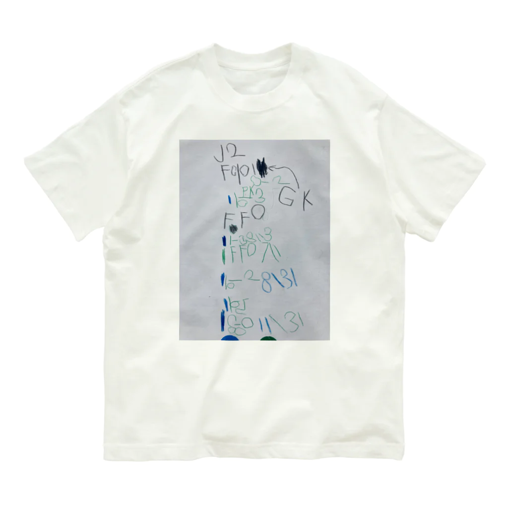 らくがき屋のFootball Game Result Organic Cotton T-Shirt