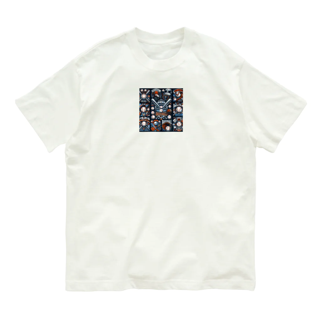 KenchuwanのFuture Baseball オーガニックコットンTシャツ