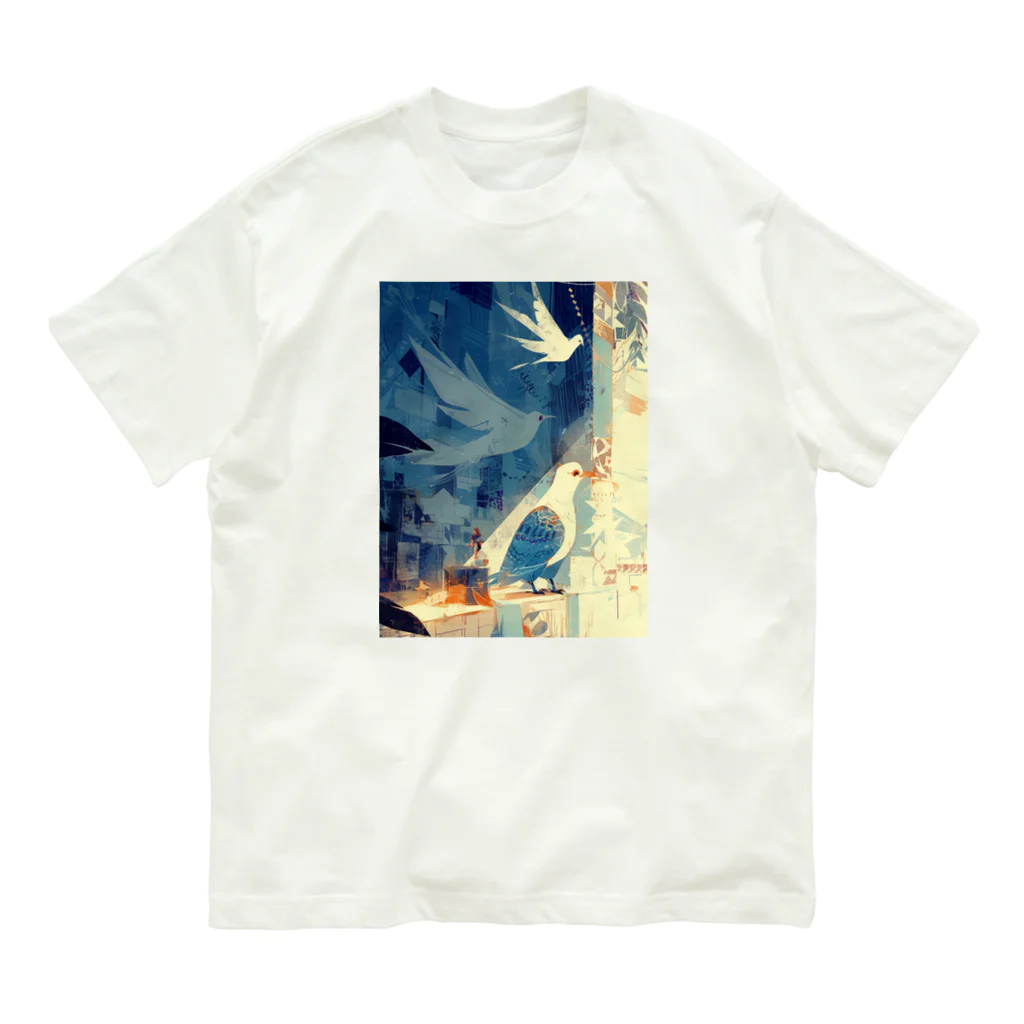 AQUAMETAVERSEの静寂の中の鳥　なでしこ1478 Organic Cotton T-Shirt