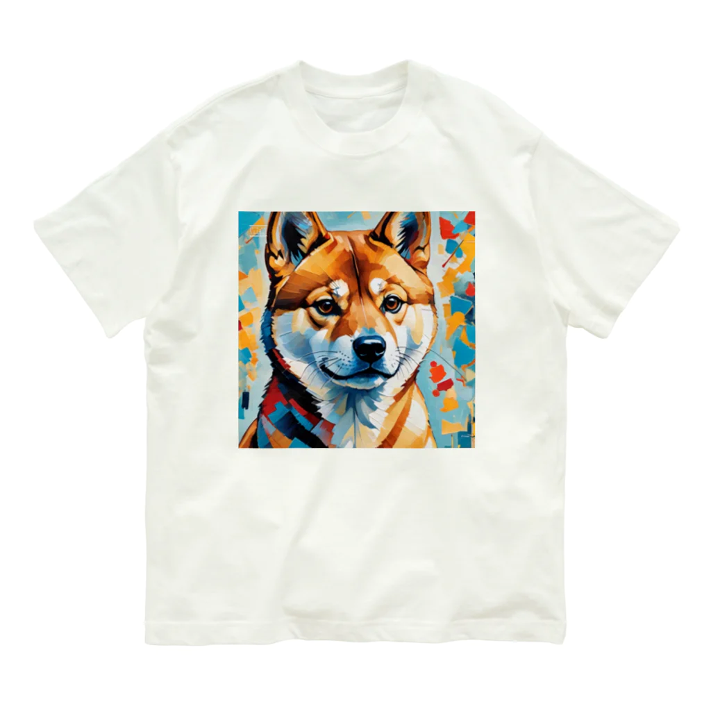 KAPPA TRAVEL GOの柴犬の幾何学 オーガニックコットンTシャツ