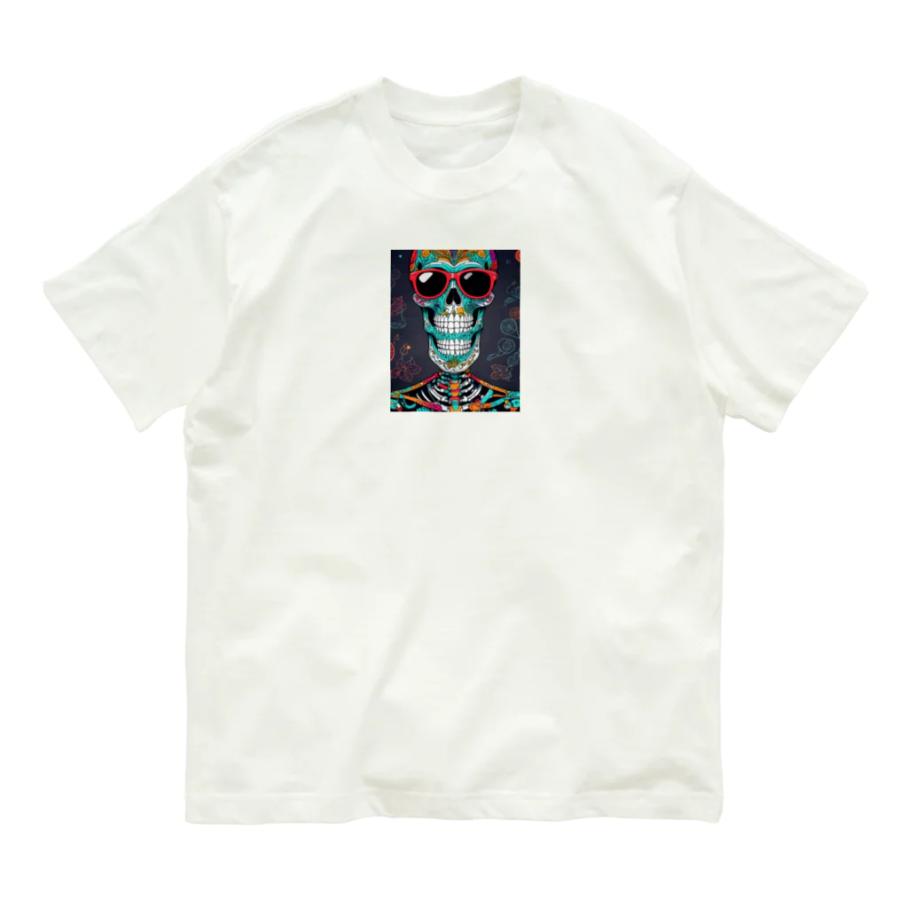 Skeletonのダイナミックなガイコツアート！ Organic Cotton T-Shirt