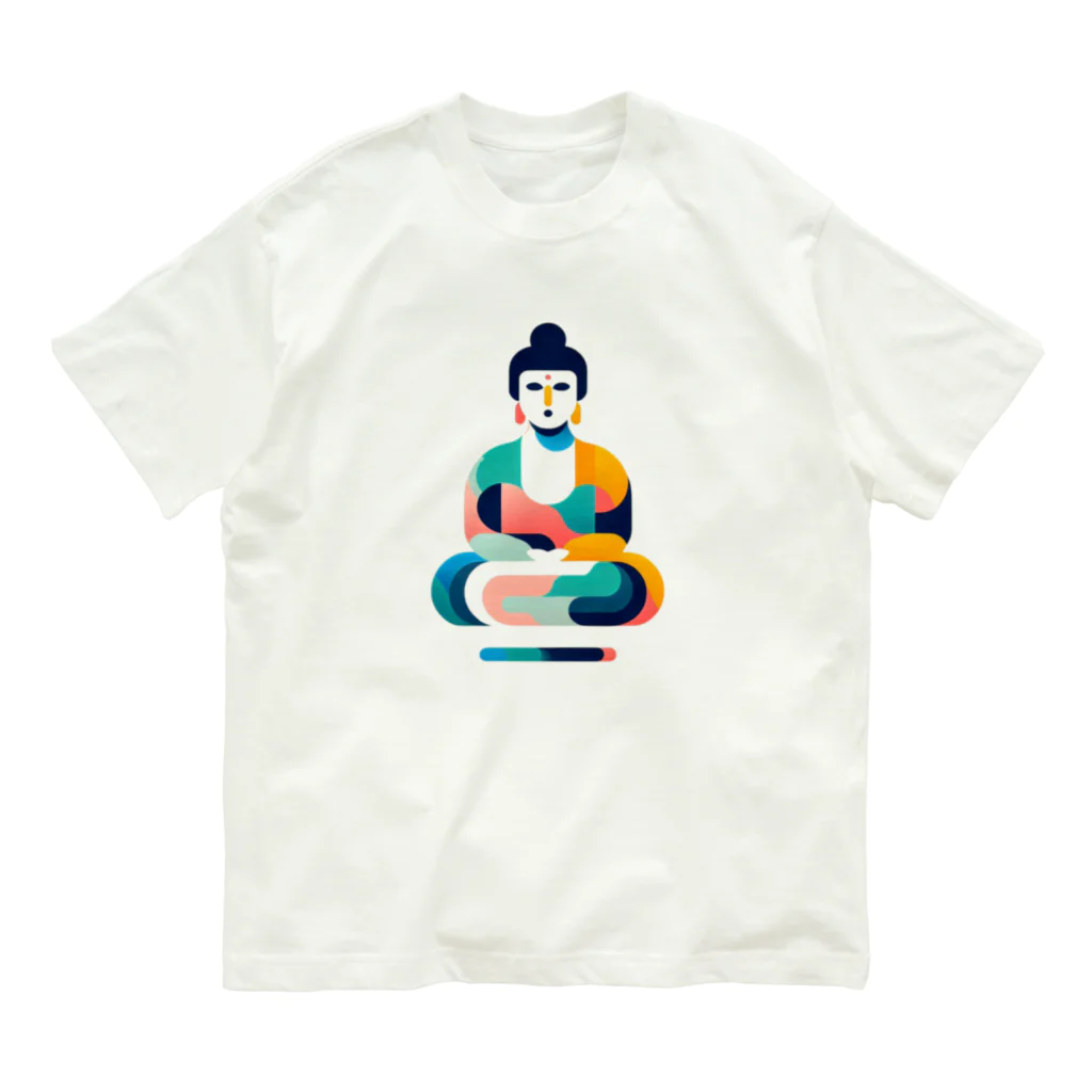 tohateの浮く仏陀 オーガニックコットンTシャツ