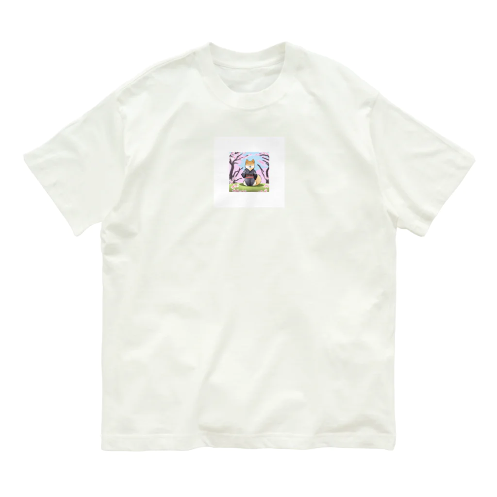 88_koroの侍柴犬 オーガニックコットンTシャツ