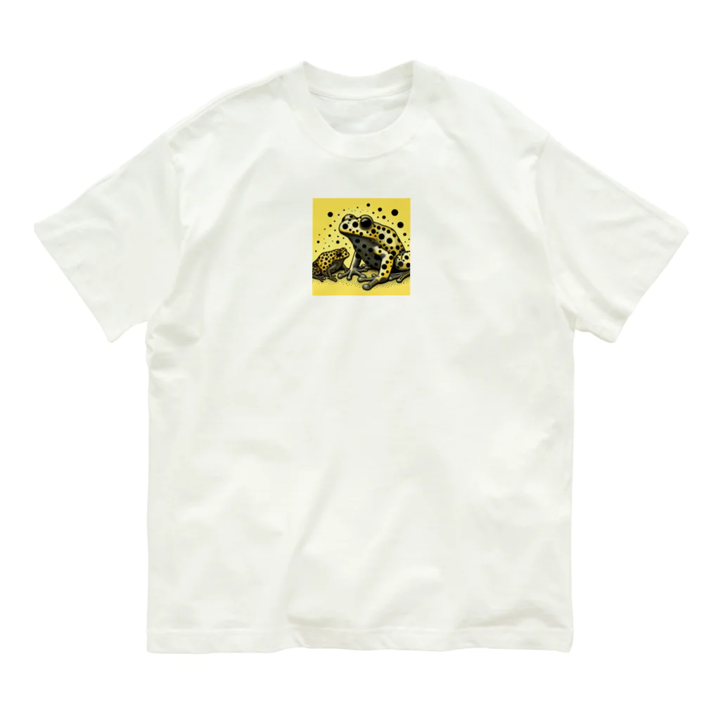 HoneRockの毒・黄・蛙 Organic Cotton T-Shirt